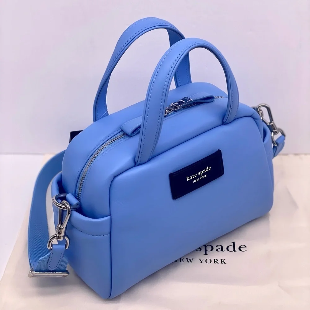 Kate Spade Puffed Satchel Crossbody Blue